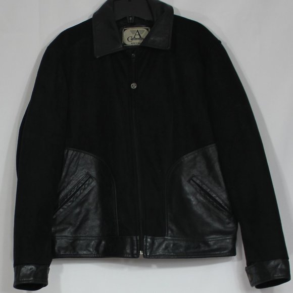 A Collezioni Made in Italy Leather Suede   Black Men's Winter Jacket  Medium - Picture 1 of 12